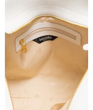 BRACCIALINI NORA Einkaufstasche aus Leder mit Schnallen Weiß - Damentaschen - 5