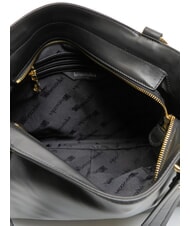 BRACCIALINI SOFIA Umh&auml;ngetasche aus Leder mit kleinen Blumen Schwarz - Damentaschen - 5