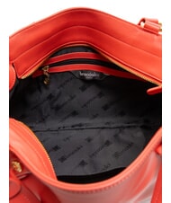 BRACCIALINI SOFIA Lederhandtasche mit kleinen Blumen Rot - Damentaschen - 6