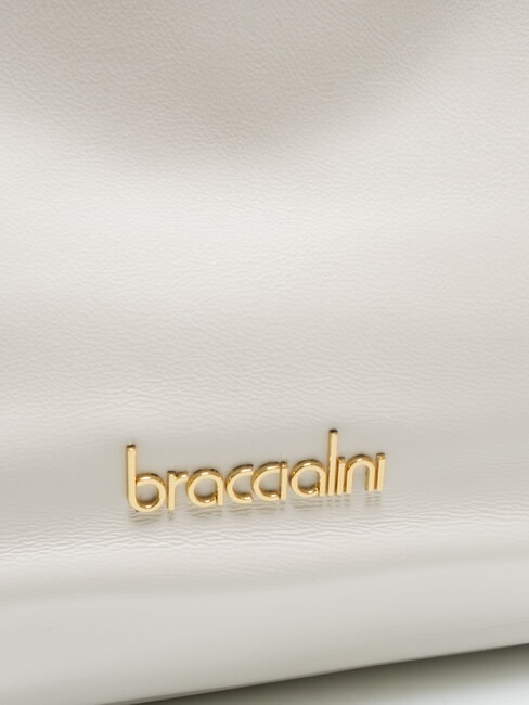 SOFIA Lederhandtasche mit kleinen Blumen Weiß - Damentaschen