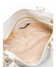 BRACCIALINI SOFIA Lederhandtasche mit kleinen Blumen Weiß - Damentaschen - 6