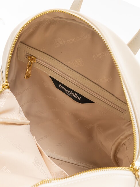 NAOMI Runder Lederrucksack Beige - Damentaschen