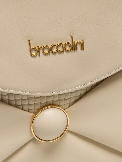 NAOMI Umhängetasche aus Leder Beige - Damentaschen