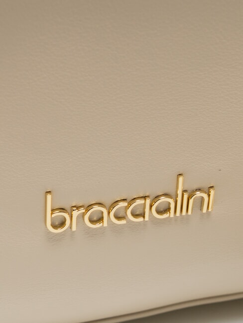 NORA Umhängetasche aus Leder mit Schnallen Beige - Damentaschen