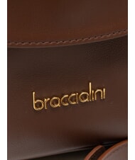 BRACCIALINI SOFIA Lederhandtasche mit Blume braun - Damentaschen - 3