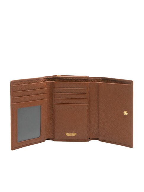 BASIC Mittelgroße Brieftasche aus Leder braun - Brieftaschen Damen