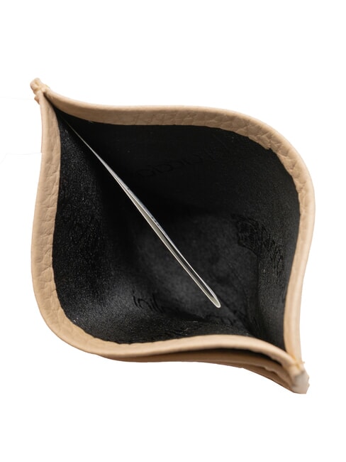 BASIC Kreditkartenetui aus Leder Beige - Brieftaschen Damen