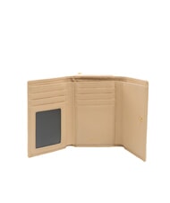 BRACCIALINI BASIC Mittelgro&szlig;e Brieftasche aus Leder Beige - Brieftaschen Damen - 2