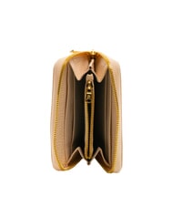 BRACCIALINI BASIC Kleine Lederbrieftasche mit Rundum-Reißverschluss Beige - Brieftaschen Damen - 2