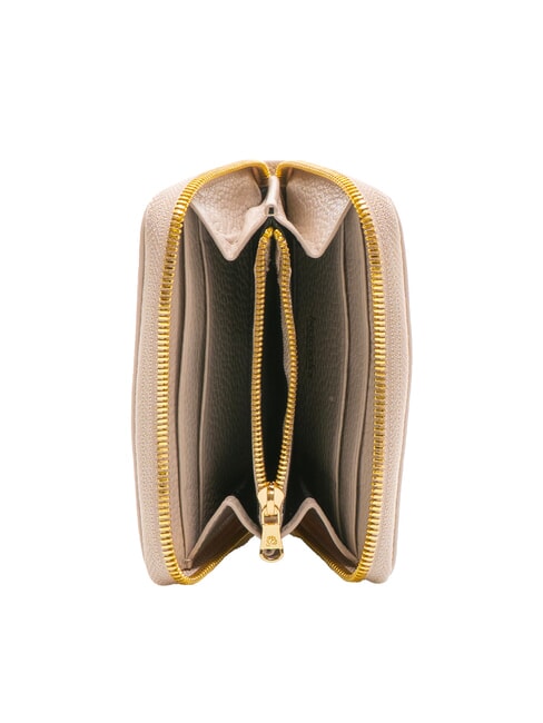 BASIC Kleine Lederbrieftasche mit Rundum-Reißverschluss Gesichtspuder - Brieftaschen Damen