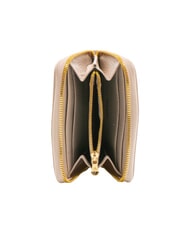 BRACCIALINI BASIC Kleine Lederbrieftasche mit Rundum-Reißverschluss Gesichtspuder - Brieftaschen Damen - 2