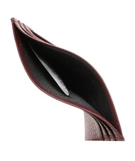 BRACCIALINI BASIC Kreditkartenetui aus Leder Burgund - Brieftaschen Damen - 3