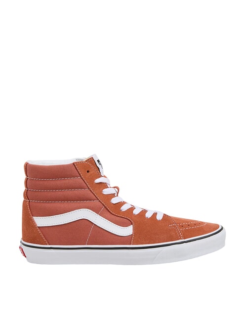 SK8-HI  Leder-Sneakers Farbtheorie Rotbraun - Schuhe Unisex