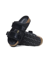 BIRKENSTOCK UJI Slipper-Sandale aus Leder Schwarz - Damenschuhe - 5