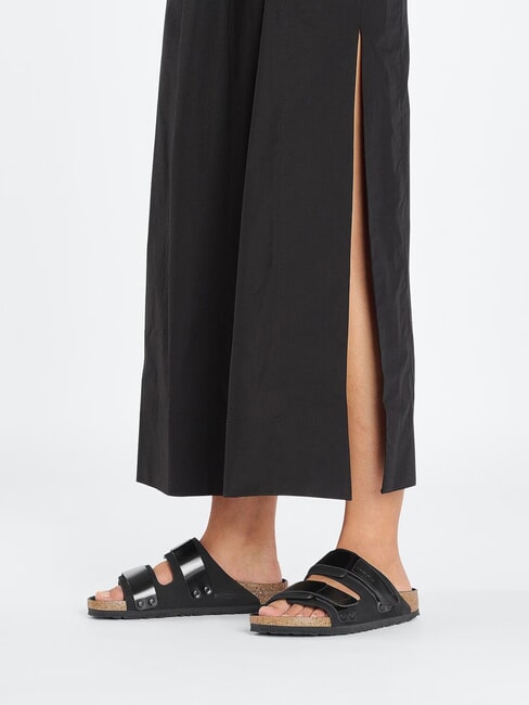 UJI Slipper-Sandale aus Leder Schwarz - Damenschuhe