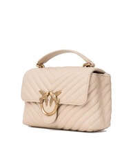 PINKO LOVE LADY PUFF Mini-Handtasche mit Schultergurt Beige-Rauchgrau-Antikgold - Damentaschen - 2