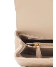 PINKO LOVE LADY PUFF Mini-Handtasche mit Schultergurt Beige-Rauchgrau-Antikgold - Damentaschen - 4