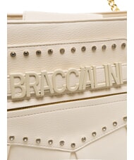 BRACCIALINI GISELLE Umhängetasche mit Metalllogo Beige - Damentaschen - 3