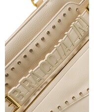 BRACCIALINI GISELLE Tragetasche mit Metalllogo Beige - Damentaschen - 3