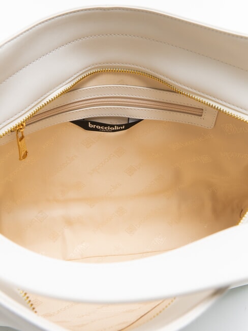 GRETA Umhängetasche aus Leder Weiß - Damentaschen