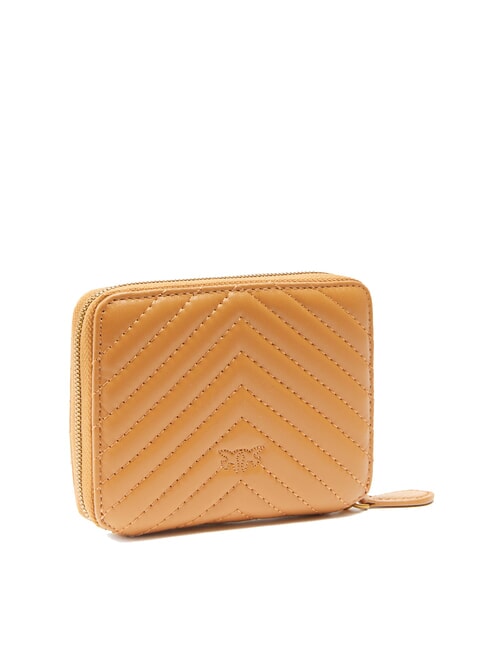 TAYLOR Quilted Geldbörse mit umlaufendem Reißverschluss Nougat-Antikgold - Brieftaschen Damen