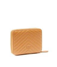 PINKO TAYLOR Quilted Geldbörse mit umlaufendem Reißverschluss Nougat-Antikgold - Brieftaschen Damen - 3