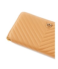 PINKO RYDER Ledergeldbörse Nougat-Antikgold - Brieftaschen Damen - 4