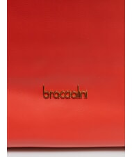 BRACCIALINI SOFIA Umhängetasche aus Leder mit kleinen Blumen Rot - Damentaschen - 3