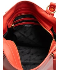 BRACCIALINI SOFIA Umhängetasche aus Leder mit kleinen Blumen Rot - Damentaschen - 5