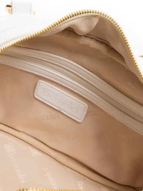 GISELLE Kofferraumtasche mit metallischem Logo Weiß - Damentaschen