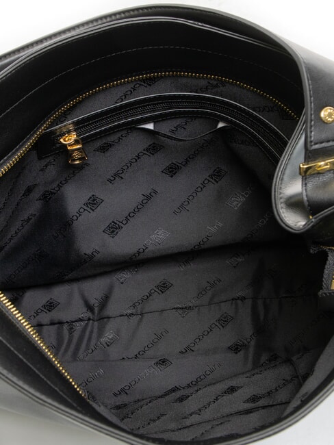 NORA Hobo-Tasche aus Leder Schwarz - Damentaschen