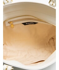 BRACCIALINI HELLEN Einkaufstasche aus Leder Weiß - Damentaschen - 5