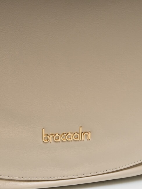 NORA Umhängetasche aus Leder Beige - Damentaschen