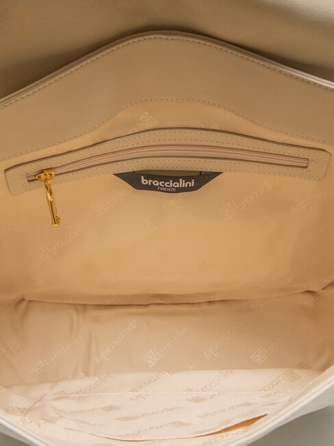 NORA Umhängetasche aus Leder Beige - Damentaschen