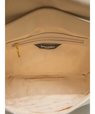 BRACCIALINI NORA Umhängetasche aus Leder Beige - Damentaschen - 5