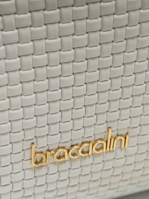 NAOMI Geflochtene Kofferraumtasche aus Leder Weiß - Damentaschen