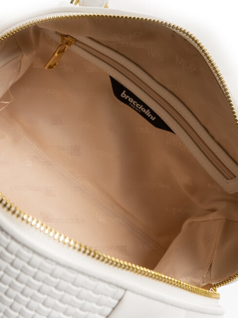 NAOMI Geflochtene Kofferraumtasche aus Leder Weiß - Damentaschen