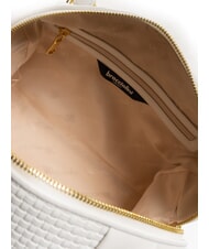 BRACCIALINI NAOMI Geflochtene Kofferraumtasche aus Leder Weiß - Damentaschen - 5