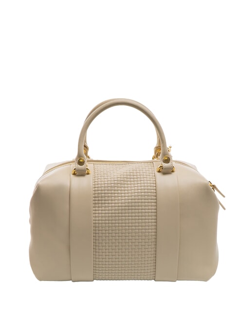 NAOMI Geflochtene Kofferraumtasche aus Leder Beige - Damentaschen