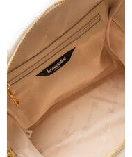 BRACCIALINI NAOMI Geflochtene Kofferraumtasche aus Leder Beige - Damentaschen - 5