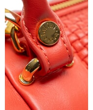 BRACCIALINI NAOMI Geflochtene Kofferraumtasche aus Leder Rot - Damentaschen - 4