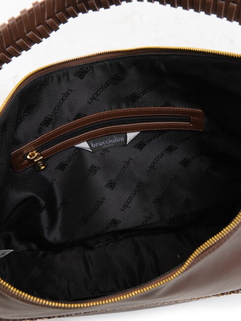 NAOMI Hobo-Tasche aus Leder mit Kette braun - Damentaschen