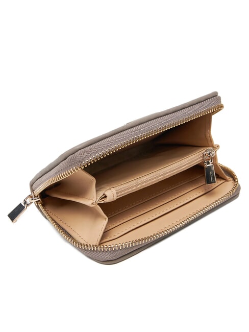 PHAEDRA Kleine Geldbörse mit Rundum-Reißverschluss dunkles Taupe - Brieftaschen Damen