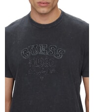 GUESS SS CN TREATED Baumwoll-T-Shirt Ehrliches Blau - Herren-T-Shirts - 3