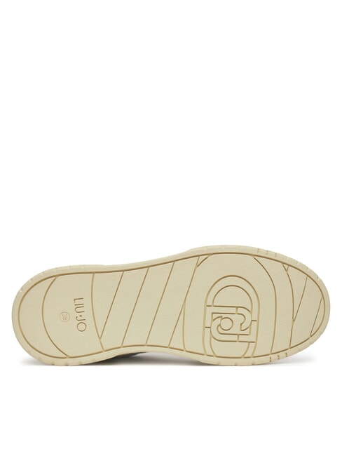 ME 03 Snakers aus Leder und Wildleder Nude/Weiß/Erbse - Damenschuhe