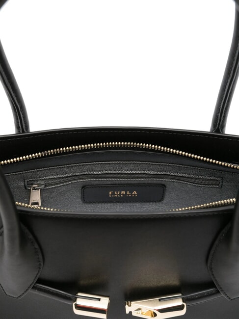 GOCCIA Kleine Umh&auml;ngetasche aus Leder Schwarz - Damentaschen