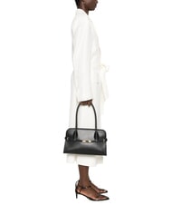 FURLA GOCCIA Kleine Umh&auml;ngetasche aus Leder Schwarz - Damentaschen - 5