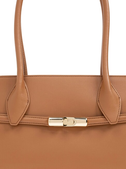 GOCCIA Kleine Umhängetasche aus Leder Brandy - Damentaschen