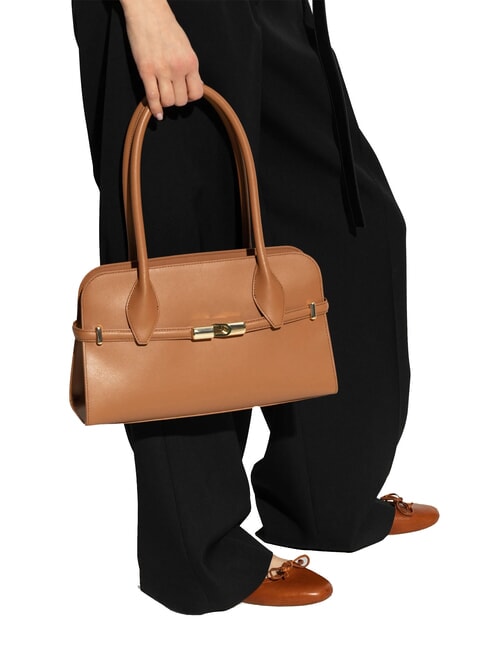 GOCCIA Kleine Umhängetasche aus Leder Brandy - Damentaschen