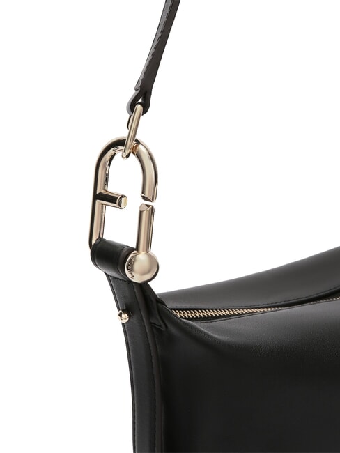 NUVOLA M Doppelt tragbare Ledertasche Schwarz - Damentaschen